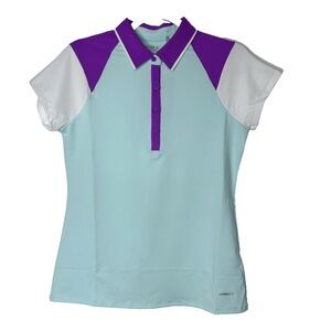 Annika by Cutter & Buck Women's Polo - Purple and White